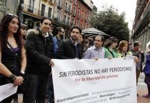 Los periodistas de Valladolid se concentran por la libertad de prensa