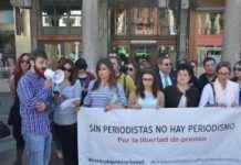 Imágenes de la concentración por el Día Internacional de la Libertad de Prensa