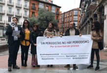 La Asociación de la Prensa de Valladolid reclama una regeneración ética del periodismo para luchar contra la desinformación Juan Martín Fernández, presidente de la APV, durante la lectura del manifiesto